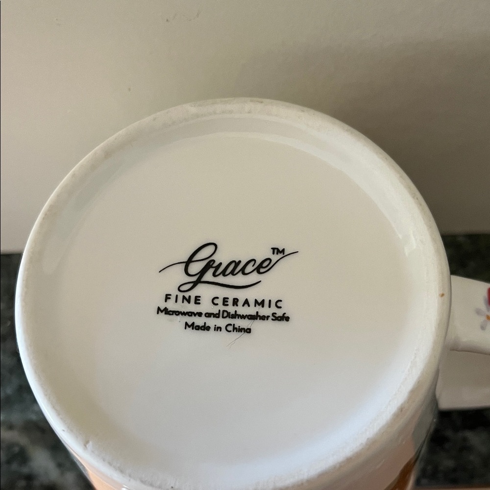 Grace Paris Themed White Mug with Colorful Accents - Picture 2 of 5
